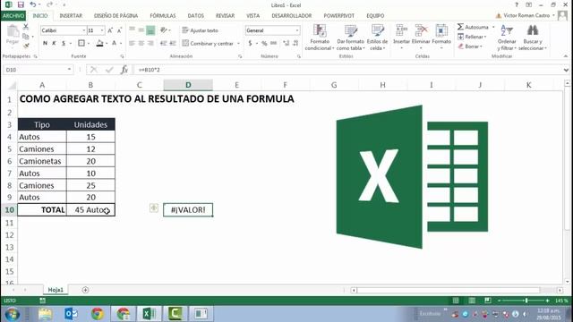 Como agregar texto a fórmula en Microsoft Excel смотреть онлайн
