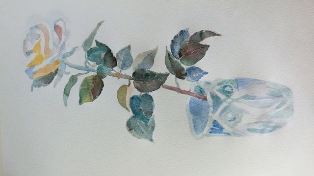 Рисунок розы акварелью. Drawing watercolor roses смотреть онлайн