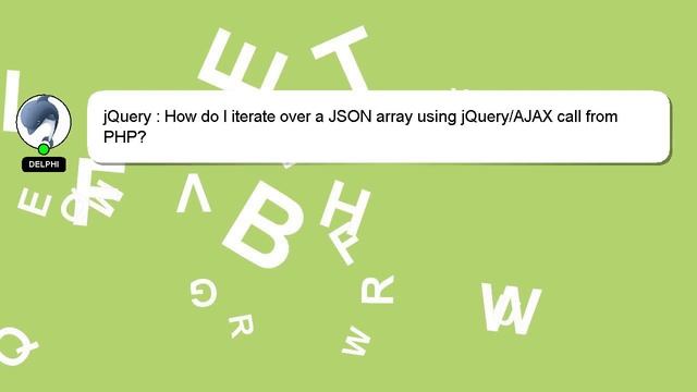 jQuery : How do I iterate over a JSON array using jQuery/AJAX call from PHP? смотреть онлайн