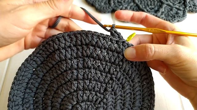 ?Вязанная салфетка крючком, из шнура? смотреть онлайн