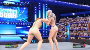 WWE 2K22 Noelle VS Mimosa Thin Thong Low Blow Stinkface Ironwoman