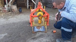 Самодельная грохотная картофелекопалка для минитрактора. Размеры картофелекопалки.