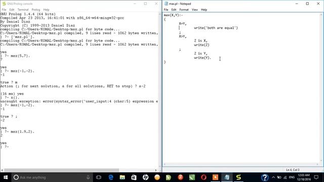 How to find the maximum of two numbers using Prolog Programming смотреть онлайн