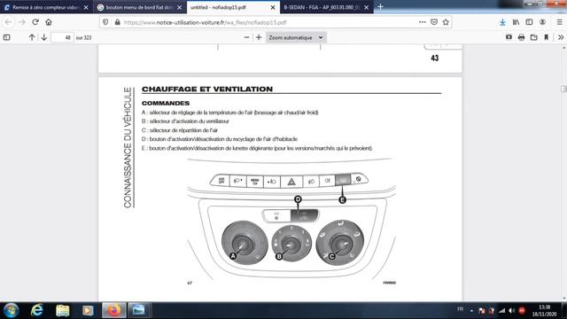 Remise à zéro Témoin vidange Fiat Doblo 2018+ смотреть онлайн