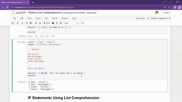List comprehension in Python - Getting Started with Python | Explained in English | Free Coding смотреть онлайн