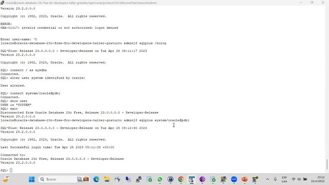 Taller Gratuito Oracle Database23c Free For Developers and APEX 22 смотреть онлайн