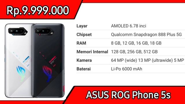 SPEKNYA GILAA - RAM 18GB, CHIPSET SNAPDRAGON 8+GEN1, INTERNAL 1TB, DAFTAR HARGA HP ASUS TERBARU 202 смотреть онлайн
