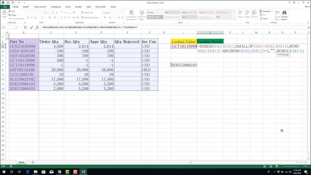 Lookup return multiple values / array formulas смотреть онлайн