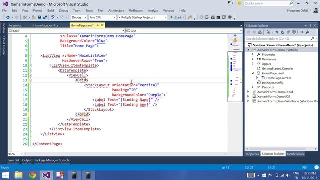 Xamarin Forms with Visual Studio Part 9 [ListView, Styling] смотреть онлайн