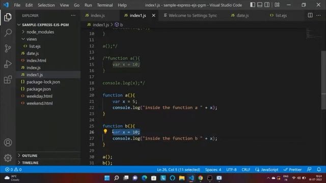 Lesson 10 : Scope of the Variables- The tutorial explains the variables and their scope in Node JS смотреть онлайн