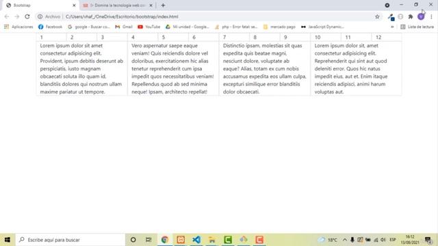 03 - Como funciona la GRID (filas y columnas) en Bootstrap - Curso aprende Bootstrap 5 desde cero смотреть онлайн