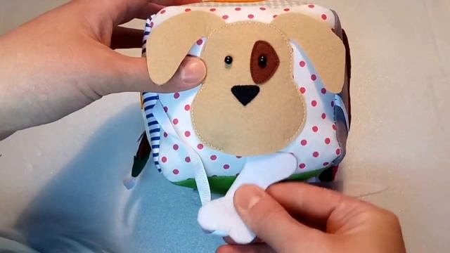 Мягкий развивающий кубик для самых маленьких "Кто что ест"/Soft cube animals with their food смотреть онлайн