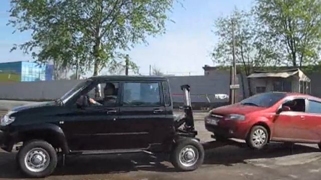 Эвакуатор частичной погрузки от компании VM модель К2 Эвакуатор на базе УАЗа Patriot смотреть онлайн