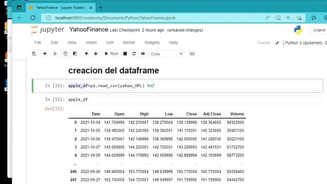 Data from Yahoo to Python смотреть онлайн