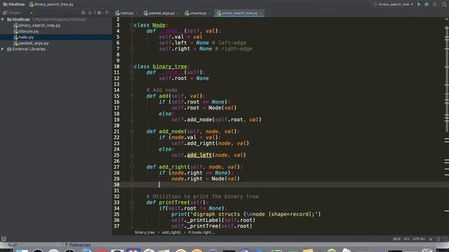 Python Binary Search Tree (construction) in Hindi смотреть онлайн
