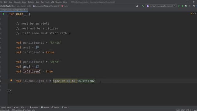 Kotlin For Beginners Tutorial (Comparison Operators, Logical Operators) смотреть онлайн