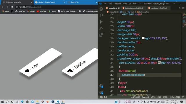 How To Create 3D Buttons Using HTML & CSS | 3D Button Design In CSS смотреть онлайн