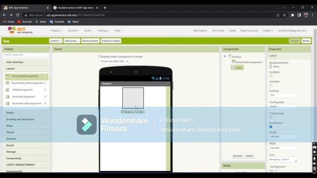 MIT App Inventor Sos App #1 (Ch-1 Class 8 )
