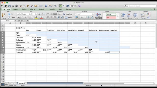 How to make a report-ready correlation matrix quickly using SPSS and Excel смотреть онлайн