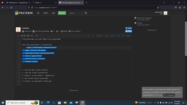 How to Set Up Python Playwright on Google Cloud. смотреть онлайн