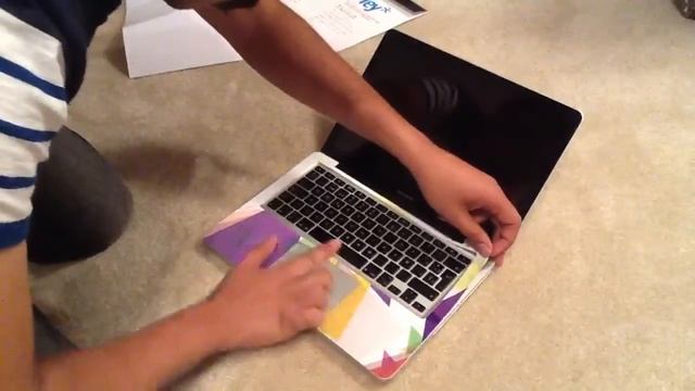 Skin macbook pro 13 glaubenskins inner outer sides keyboard skin how to insall смотреть онлайн