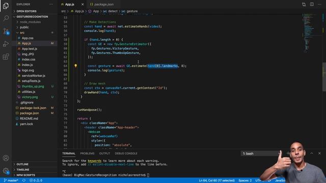 Real Time AI GESTURE RECOGNITION with Tensorflow.JS + React.JS + Fingerpose смотреть онлайн