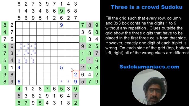 Three is a Crowd Sudoku: A sudoku that makes time stand still. смотреть онлайн
