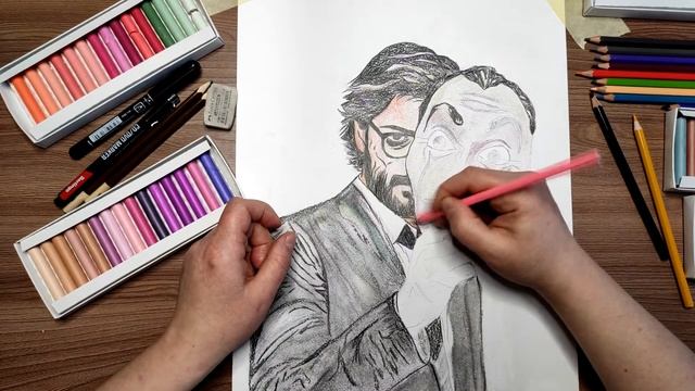 Рисуем профессор из сериала бумажный дом Professor Paper house смотреть онлайн