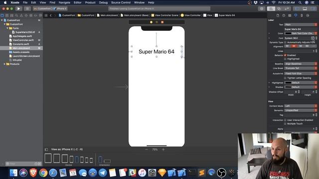 How to Import Custom Font - Xcode 10 - Swift 4.2 смотреть онлайн