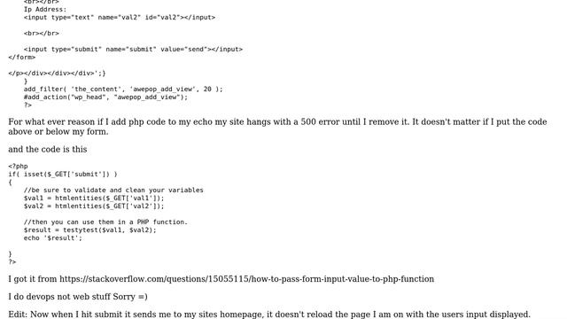 Wordpress: Take input from form and pass it to function using a wp-plugin смотреть онлайн