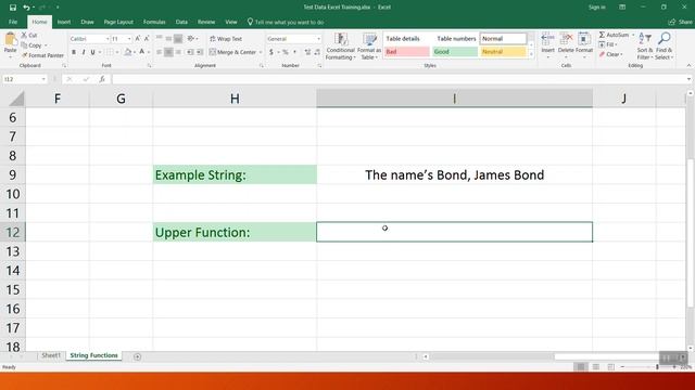 MS Excel Tutorial for Beginners : String Functions - Upper Function смотреть онлайн