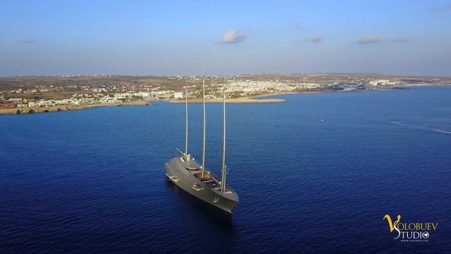 Sailing Yacht A - Самая большая парусная яхта в мире. Кипр Айа Напа. 4K video. смотреть онлайн