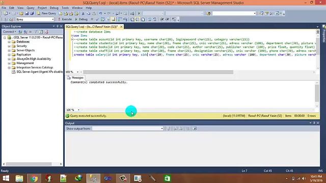 Make Table in SQL Server using Quries Library Management System смотреть онлайн