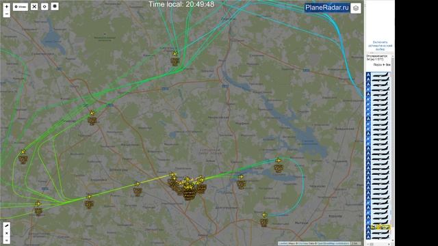 Cнегопад в Москве. Работа диспетчеров Московской воздушной зоны. смотреть онлайн