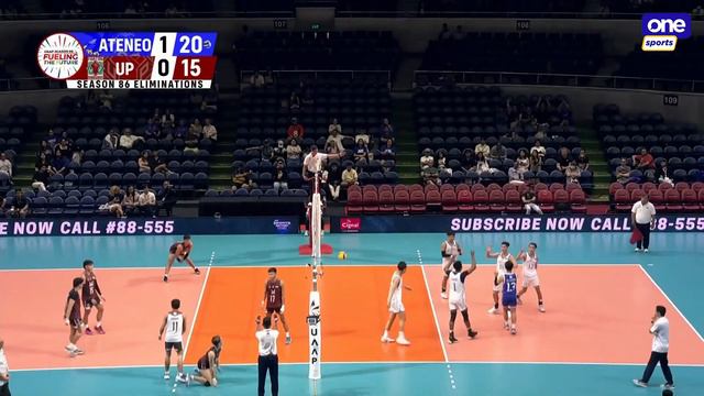 Ateneo rides on 9-1 blitz to claim second set vs. UP | UAAP Season 86 Men's Volleyball смотреть онлайн