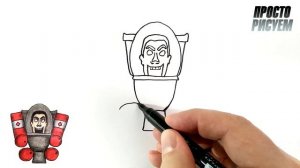 Как нарисовать Skibidi Toilet камикадзе