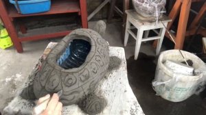 Черепаха из цемента. Садовый декор своими руками