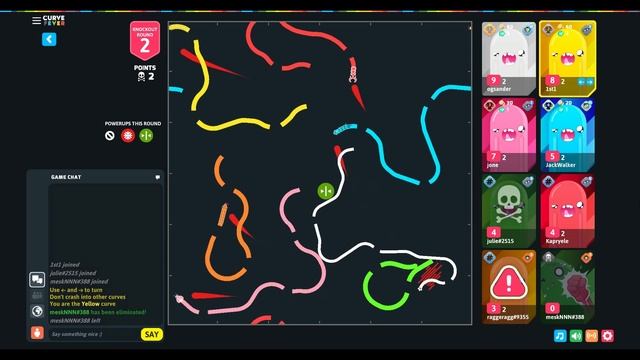 curve fever.io - Крутая змейка онлайн смотреть онлайн