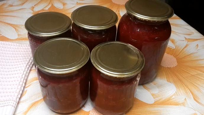 Красивый салат на зиму. Свекла,Томаты, Морковь. Заправка для борща. смотреть онлайн