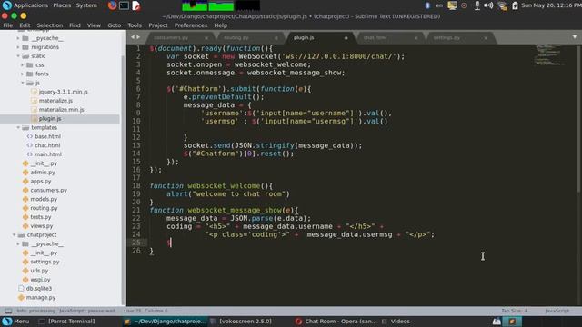 8 Real Time Chat with Django channels Show messages смотреть онлайн
