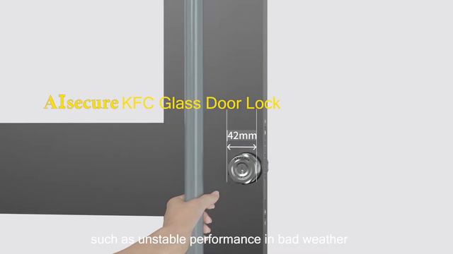 EASILOK A6 - Twist-to-Lock KFC (Aluminium glass) door lock смотреть онлайн