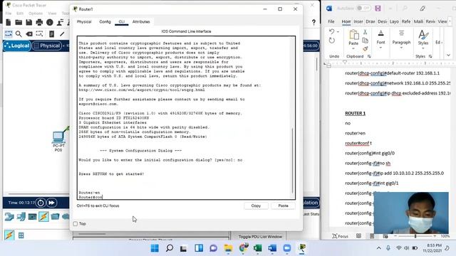 Routing OSPF dengan menggunakan 3 Router, 3 Switch dan 6 PC смотреть онлайн