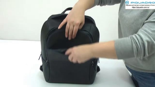 Обзор рюкзака для ноутбука Piquadro B2S Black CA3214B2S N смотреть онлайн