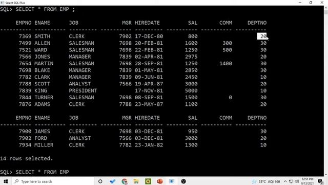 Oracle SQL DQL COMMANDS. ( with Hands-on) смотреть онлайн