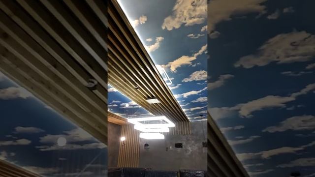 Натяжной потолок небо фотопечать. светодиодная лента смотреть онлайн