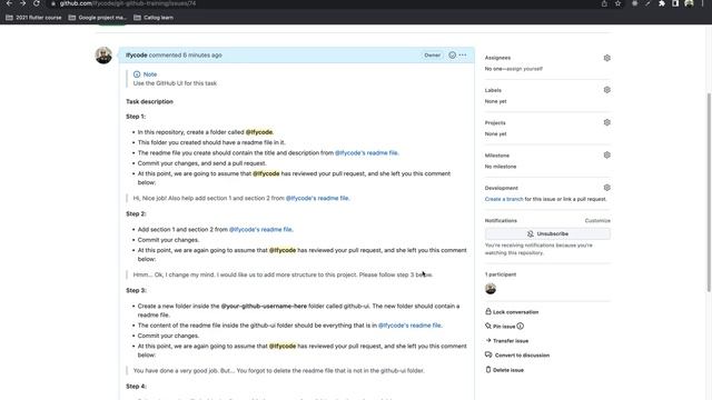 Git and Github training #11: Github UI - Tasks 1 and 2 (for part 1 set 1) смотреть онлайн