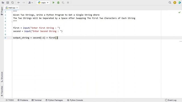 Given Two Strings, Write a Python Program to Get a Single String Where The Two Strings Will be смотреть онлайн