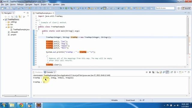 How to remove all keys and values from the TreeMap? | TreeMap (Clear) смотреть онлайн