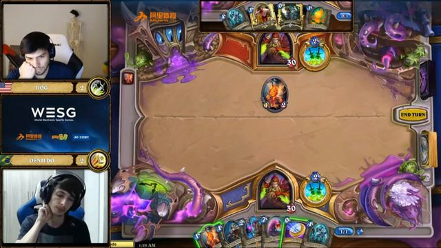 Dog vs Osnildo, Final, Part 2, WESG 2017 Hearthstone Americas Finals смотреть онлайн