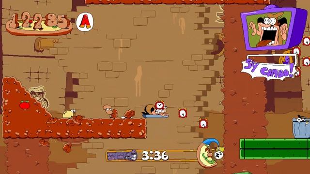 Pizza Tower - OH SHIT! Lap 3 P Rank смотреть онлайн